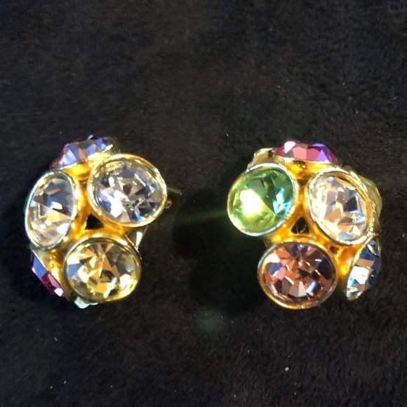 Vintage Crystal Earrings - Picture 2 of 4